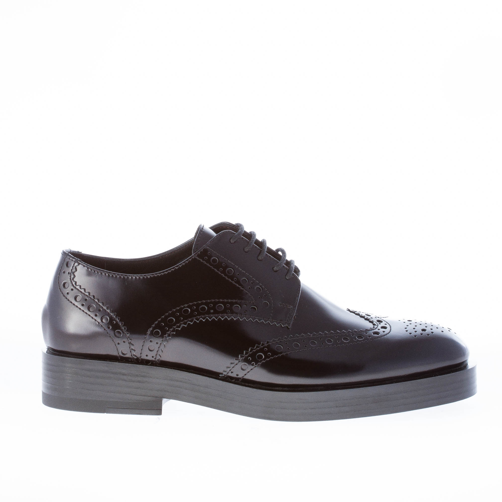 STRIKE FIRENZE women shoes Black polished leather wingtip derby | eBay